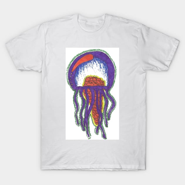 Electric Jellyfish T-Shirt by Artofmiarussell 